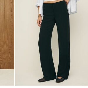 Reformation Black Vida low rise pant sz 6